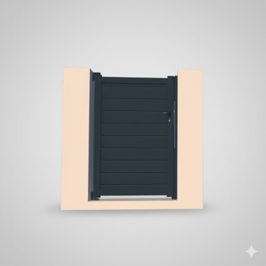 Portillon aluminium gris anthracite