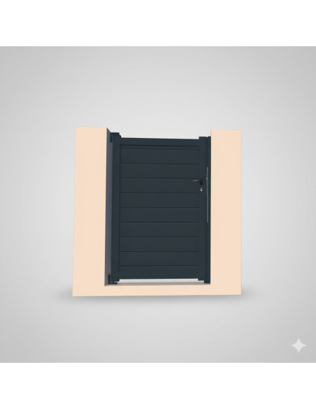 Portillon aluminium gris anthracite